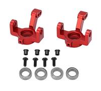 Piezas de actualización de la dirección del automóvil RC Arm Knuckle Alejo de aluminio Presión estable Resistente a la presión ligera para Latrax Teton 1/18 Crawler (Rojo)