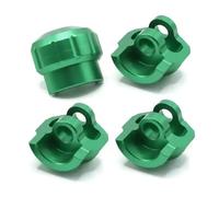 Piezas de actualización del Protector de amortiguadores de Aluminio 4pcs Compatibles con Accesorios de vehículos de Ajuste Universal de Forma Universal de 1/8 a Escala 1/8(Green)