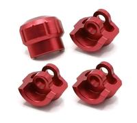 Piezas de actualización del Protector de amortiguadores de Aluminio 4pcs Compatibles con Accesorios de vehículos de Ajuste Universal de Forma Universal de 1/8 a Escala 1/8(Rouge)