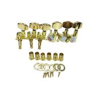 Piezas De Afinación De Guitarra 6 Clavijas De Afinación Completamente Cerradas Con Bloqueo 3L3R De 41 Pulgadas Para Guitarra Folk Cabeza Cuadrada Grande(Gold)