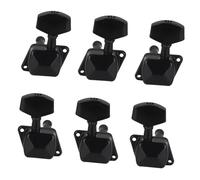 Piezas De Afinación De Guitarra 6 Clavijas De Afinación Semicerradas 3L3R Para Guitarra Eléctrica O Acústica.(Black)
