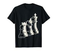 Piezas de ajedrez alineadas para Hombre ajedrecista Camiseta