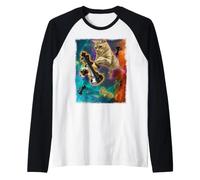 Piezas de ajedrez Cats in Space Camiseta Manga Raglan