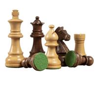 Piezas de ajedrez de acacia y boj de Down Head, 7,6 cm