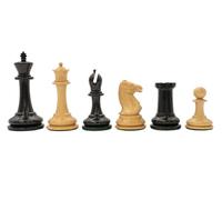 Piezas de ajedrez ebonizadas de la serie Harrwitz - 3.5 pulgadas