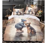 Piezas de ajedrez Funda de Edredón Cremallera Oculta 3 Piezas Microfibra de poliéster Diseño 3D con Fundas de Almohada Suave Juego de estrategia ilustrado Funda Edredon for niños Double（200x200cm）