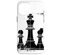 Piezas de ajedrez Juego de mesa de dibujo Carcasa para iPhone 16 Pro Max