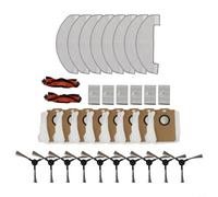 Piezas de alto rendimiento para robot aspirador Monsga Ms1 Max con cepillo principal, cepillos laterales, filtros trapeadores y bolsas de polvo a prueba de fugas (C)