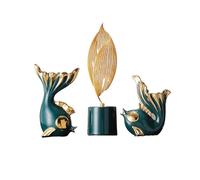 Piezas de arte minimalistas modernas, en un estilo de arte abstracto,adecuadas for vitrinas de vinos de salas de estar,soportes de TV,decoración interior de entradas de oficinas.(Green,3pc)