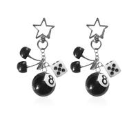 Piezas De Cadena De Pelota Negra De Cereza, Llavero Creativo De Personalidad, Llavero De Moda, Trailer De Bolsas, Cadena De Llave De Mujer