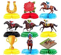 piezas de centros de mesa de panal de Kentucky Derby Talk Derby to Me Run for the Roses para suministros de fiesta de cumplea os de carreras de c