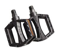 Piezas de ciclismo de pedal plano para bicicletas infantiles, interfaz de acero lubricado sellada, cuerpo ABS, dientes antideslizantes, área de contacto ampliada, placas laterales reflectantes (14 mm)