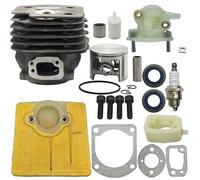 Piezas de cilindro moto Kit de tornillos de pistón de cilindro BIG BORE de 52MM apto para motosierra 61 268 272 272XP Kit de cilindro