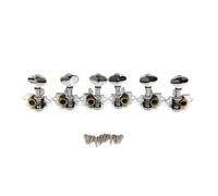 Piezas de clavijas de cabeza de guitarra con diseños de espalda abierta, pomos de cabeza de metal, textura de metal para una mejora óptima del sonido, afinadores profesionales