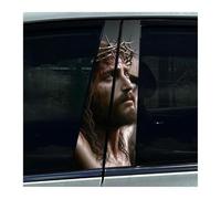 Piezas De Coche 1 Par De Pegatinas Para Coche Con La Frase "Dios Jesús Ora" Para Cubrir El Pilar B Del Coche Resistentes A Los Arañazos Y A Prueba De Agua(E)