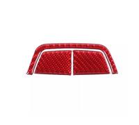 piezas de coche Embellecedor Adhesivo Para Panel Interruptores Caja De Almacenamiento Central Coche Fibra Carbono Suave Para BMW Serie 6 M6 E63 E64 2004-2010(Red)