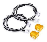 Piezas de Coche RC para 1/14 para Tamiya Camión Tractor Volquete para Scania R470 R620 Piezas De Bricolaje 1 Par Pedal Pie Luz Señal Giro 3V 3 Colores Lámpara RC Repuesto(Yellow)