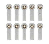 Piezas de Coche RC para Axial SCX10 II D90 D110 para Tamiya CC01 1/10 RC Car Metal M3 27MM Barra De Acoplamiento Extremo Rótula Extremos RC Coche Barco Avión Piezas Bricolaje(Silver)