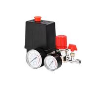 Piezas de compresor de aire, interruptor de presión de 90-120 PSI, regulador de colector de 4 puertos, manómetros, válvula de control de aluminio de 220-380 V con manómetro.