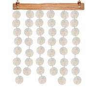 Piezas De Conchas Redondas- 100pcs 2 Pulgadas Plano Concha Natural Con Agujero, Discos Conchas De Mar Moneda Cuenta, Naturaleza Capiz Shell/Para Hacer Joyas/collar/pendientes