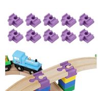 Piezas de conector de riel de ferrocarril - Adaptador de riel de juguete duradero | Juego de conectores de riel de 10 piezas | Compatible con la mayoría de juegos de tren |