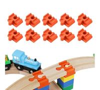 Piezas de conector de riel de ferrocarril - Adaptador de riel de juguete duradero | Juego de conectores de riel de 10 piezas | Compatible con la mayoría de juegos de tren |