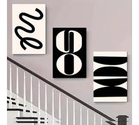 piezas de decoración deportiva minimalista moderna de hockey sobre hielo, pinturas nórdicas minimalistas, arte de pared para sala de estar (50 x 70 cm x 3, sin marco)