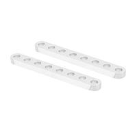 Piezas de Estructura robótica de viga Plana 8 Orificios 3102 0008 0064 Bloques de conexión para proyectos de robótica educativa Aluminio 4 x 8 x 64 mm, Paquete de 2