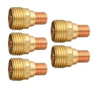 Piezas de fabricación de latón, paquete de 5 cuerpos de portabrocas de lente de gas compatibles con varios modelos TIG (45V43)