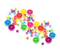 Piezas de Fracciones Matemáticas, 84 Piezas, Juego Educativo de Pie de Pastel para Niños, Herramienta de Aprendizaje de Fracciones