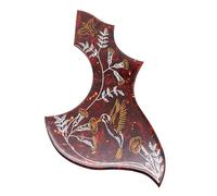 Piezas De Guitarra Acústica Golpeador De Guitarra Acústica De Celuloide Decorativo Y Resina Epoxi Transparente Con Forma De Flor De Colibrí, Placa Antirayaduras