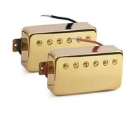 piezas de guitarra eléctrica Pastilla Humbuckers Pastilla De Puente De Cuello Dorado/cromado Para Guitarra Eléctrica Estilo LP Cubierta De Latón Pastilla De Guitarra (Color : Neck Bridge, Size : Gol