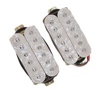 piezas de guitarra eléctrica Pastilla Instrumento Musical Accesorios De Guitarra Guitarra Eléctrica Doble Pastilla HUMBUCKER Rojo Azul Verde Beige (Color : 4)