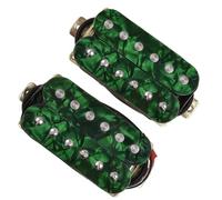 piezas de guitarra eléctrica Pastilla Instrumento Musical Accesorios De Guitarra Guitarra Eléctrica Doble Pastilla HUMBUCKER Rojo Azul Verde Beige (Color : 2)
