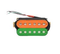 piezas de guitarra eléctrica Pastilla Pastilla De Guitarra Eléctrica Pastilla Divisoria Humbucker Pastilla De Doble Bobina Cable De 4 Conductores Salida De N-7.5K/B-15K Naranja/verde (Color : Neck)