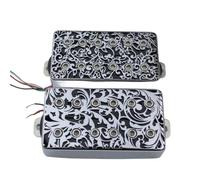 Piezas De Guitarra Eléctrica Pastilla Pastillas De Guitarra Eléctrica | Pastillas de guitarra eléctrica de metal cerradas, pastillas de guitarra plateadas.(Silver flower pickup)