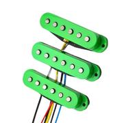 piezas de guitarra eléctrica Pastilla Set De Pastilla De Bobina De Fibra Superior Escalonada De Bobina Única, Pastilla De Guitarra Eléctrica 50/50/52mm Para Guitarra FD, Verde (Color : One Set)