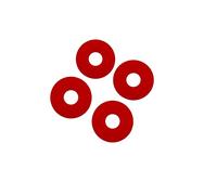 piezas de guitarra, pasadores de metal, 4 piezas bloque de correa de guitarra arandela de goma cola hebilla de clavo accesorios de guitarra (color: 4 piezas rojo, tamaño: 25 mm) (color: 4 piezas rojo,