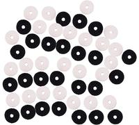 piezas de guitarra, pasadores de metal, 50 unids/pack de juntas de bloque de correa de guitarras de fieltro, arandelas de seguridad de correa, blanco + negro