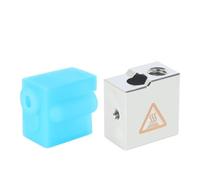 Piezas de impresora 3D Bloque calefactor v6 Hotend Volcano v2 Bloque calefactor Extrusor J-head Bloque calefactor de aluminio Calcetines de silicona(Brass Block B-Sock)