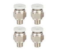 Piezas de impresora 3D, conexiones neumáticas rectas, tubo adaptador alimentación, extremo caliente(White m6 4pcs)