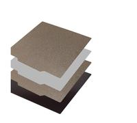 Piezas de impresora 3D: placa de construcción de lámina de acero flexible con recubrimiento de polvo PEI texturizado de doble cara, cama caliente(Gold PEI WITH Base,257X257mm Bambu X1)