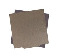 Piezas de impresora 3D: placa de construcción de lámina de acero flexible con recubrimiento de polvo PEI texturizado de doble cara, cama caliente(Gold PEI NO Base,257X257mm Bambu X1)