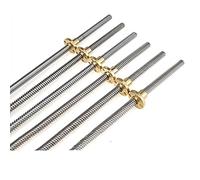 Piezas de impresora 3D T8, longitud del tornillo de avance: 800 mm, 1000 mm, 1200 mm, avance de 1 mm, 2, 4, 8, 10, 12 y 14 mm, tornillo tipo T con tuerca de latón, 1 unidad.(Lead 1mm,1200mm)