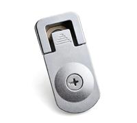 Piezas de interruptores de bloqueo de gabinete electrónico, cerraduras de compresión de gabinete con botón pulsador, 1 pieza(Silver)