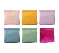 Piezas De Lápiz Labial, Bolsa De Bolsas Pequeñas para Botones, Bolsa Pequeña, Bolsa De Monedas, Bolsillo De Monedas Impermeable Portátil, Bolso (6 Colores).