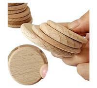 Piezas de madera sin terminar, rebanadas, piezas redondas naturales, adornos artesanales bricolaje, virutas circulares, suministros material, decoración, 10(3.8CM 10PCS)
