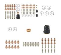 Piezas de máquina de corte por plasma compatibles para Chicago Electric 95136 puntas de electrodo y boquillas en varios kits (kit de 20 piezas)