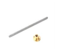 Piezas de máquina de husillo de bolas con tuerca 4 piezas T12 Tornillo de plomo 8 mm gran tamaño trapezoidal Tuerca tornillo motor paso(250mm)