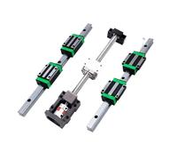 Piezas de máquina de husillo de bolas con tuerca Bloque XB HGW30CC de 4 piezas + juego husillo bolas SFU3210 1 pieza + guía lineal HGR30 2 + DSG + HM25-110 L300-1000mm for 3D(650mm)